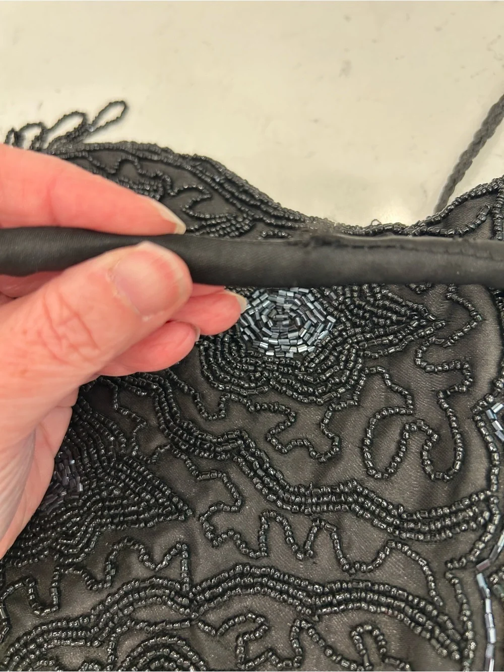 Black Beaded Evening Bag - Women Bags